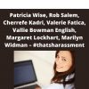 Patricia Wise, Rob Salem, Cherrefe Kadri, Valerie Fatica, Vallie Bowman English, Margaret Lockhart, Marilyn Widman – #thatsharassment