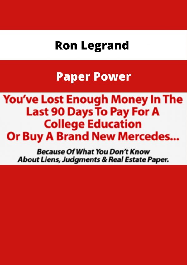 Ron Legrand – Paper Power