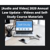 [audio And Video] 2020 Annual Law Update – Videos And Self-study Course Materials