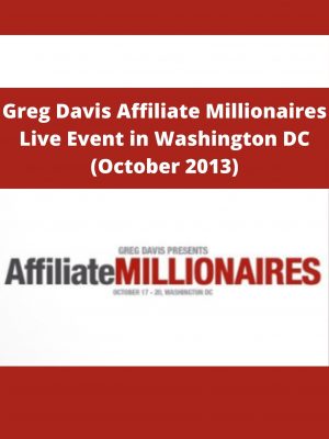 Greg Davis Affiliate Millionaires Live Event In Washington Dc (october 2013)