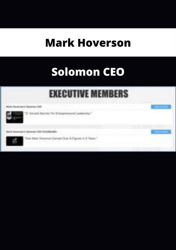 Mark Hoverson- Solomon Ceo