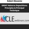 Robert Musante – Great Adverse Depositions: Principles & Principal Technique