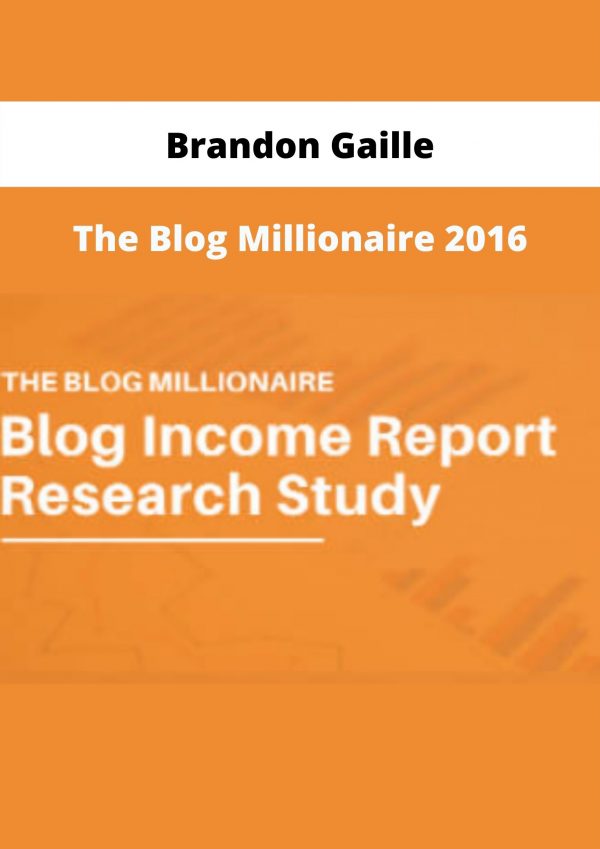 The Blog Millionaire 2016 By Brandon Gaille