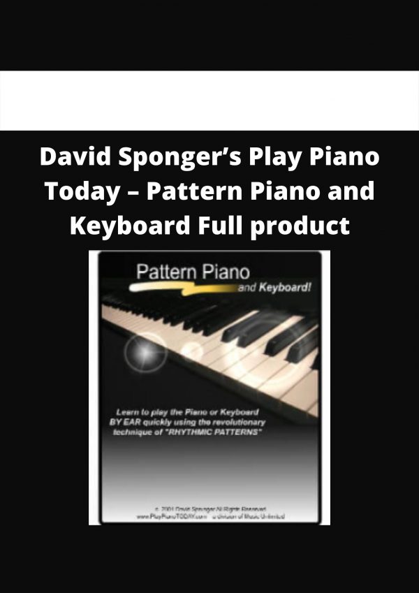 David Sponger’s Play Piano Today – Pattern Piano And Keyboard Full Product