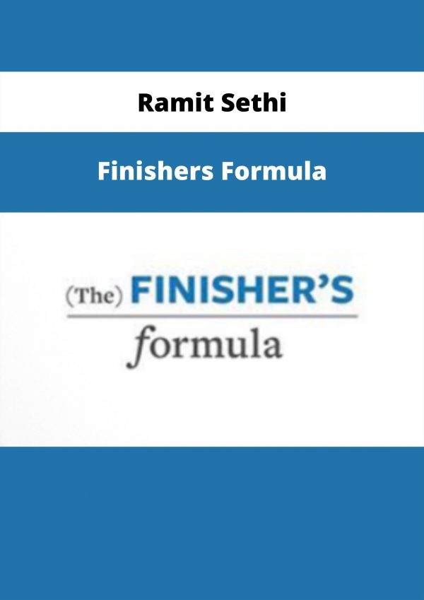 Finishers Formula By Ramit Sethi