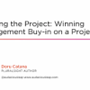 Doru Catana – Pitching The Project: Winning Management Buy-in On A Project