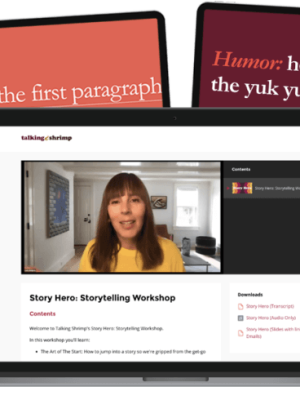 Talking Shrimp, Laura Belgray – Story Hero Storytelling Workshop