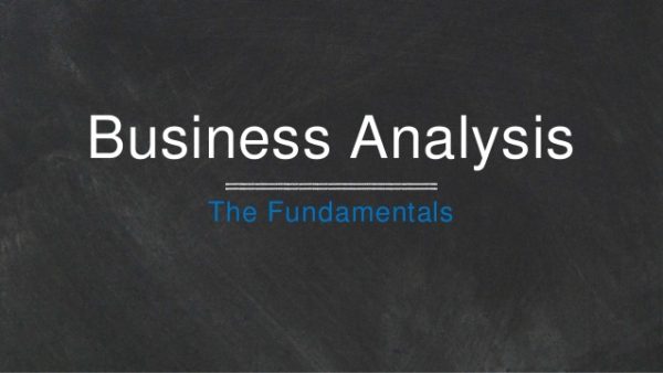 Business Analysis Fundamentals