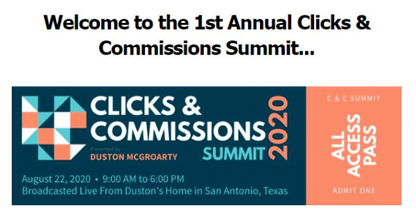 Duston McGroarty – Clicks & Commissions Summit 2020