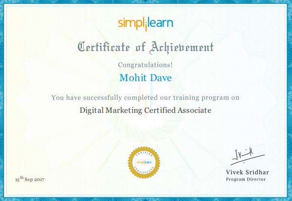 Simplilearn – Digital Marketing Certification Training