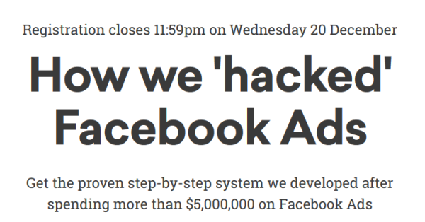 Webprofits – Facebook Advertising Hacks Advanced